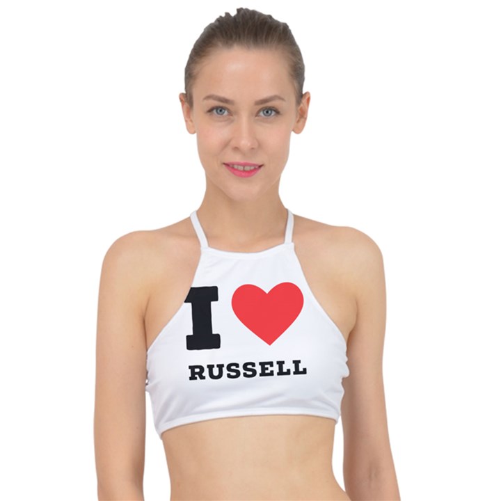 I love russell Racer Front Bikini Top