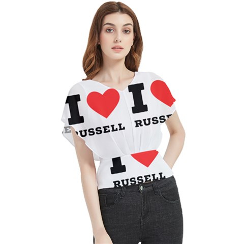 I Love Russell Butterfly Chiffon Blouse by ilovewhateva