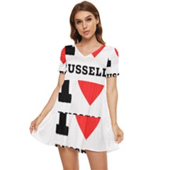 I Love Russell Tiered Short Sleeve Babydoll Dress by ilovewhateva