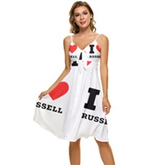 I Love Russell Sleeveless Tie Front Chiffon Dress by ilovewhateva