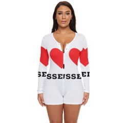 I Love Russell Long Sleeve Boyleg Swimsuit by ilovewhateva