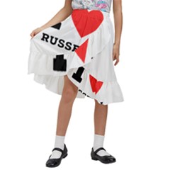 I Love Russell Kids  Ruffle Flared Wrap Midi Skirt by ilovewhateva