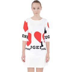 I Love Eugene Quarter Sleeve Pocket Dress by ilovewhateva