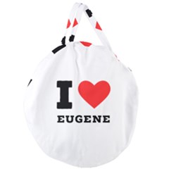 I Love Eugene Giant Round Zipper Tote by ilovewhateva