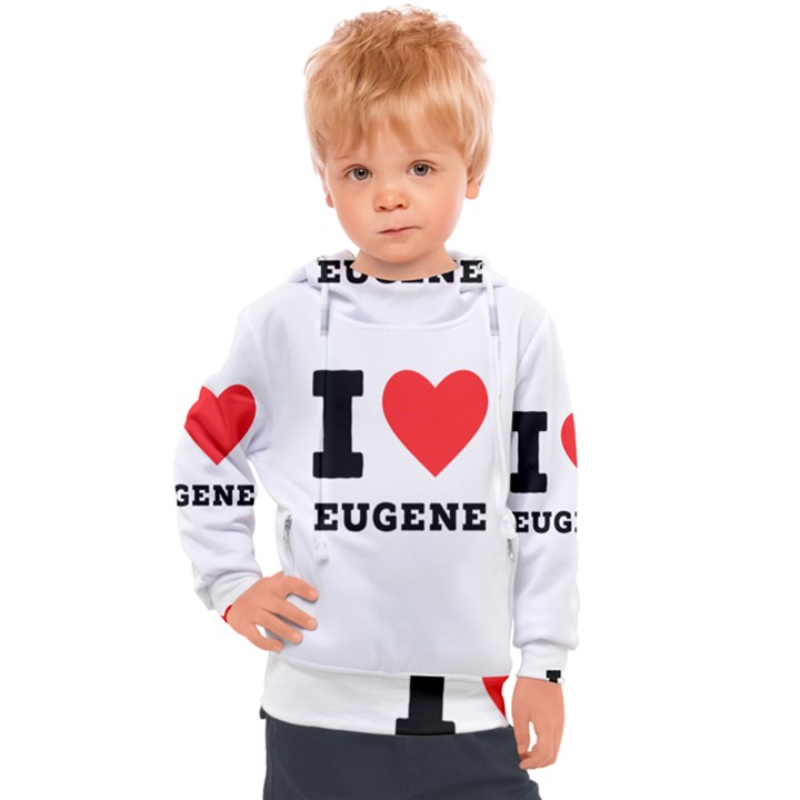 I love eugene Kids  Hooded Pullover