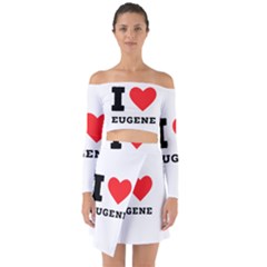 I Love Eugene Off Shoulder Top With Skirt Set by ilovewhateva