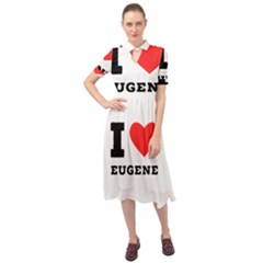 I Love Eugene Keyhole Neckline Chiffon Dress by ilovewhateva