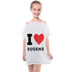 I Love Eugene Kids  One Piece Chiffon Dress by ilovewhateva