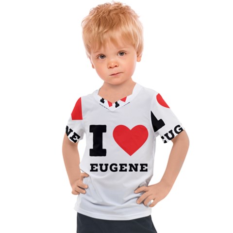 I Love Eugene Kids  Sports Tee by ilovewhateva