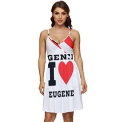 I Love Eugene V-neck Pocket Summer Dress  by ilovewhateva