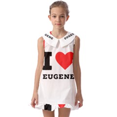 I Love Eugene Kids  Pilgrim Collar Ruffle Hem Dress by ilovewhateva