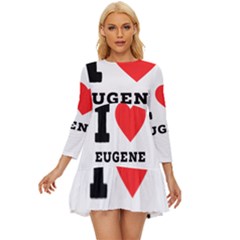 I Love Eugene Long Sleeve Babydoll Dress by ilovewhateva