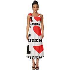 I Love Eugene Tie-strap Tiered Midi Chiffon Dress by ilovewhateva