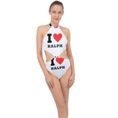 I Love Ralph Halter Side Cut Swimsuit by ilovewhateva