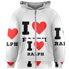 I Love Ralph Kids  Zipper Hoodie Without Drawstring by ilovewhateva