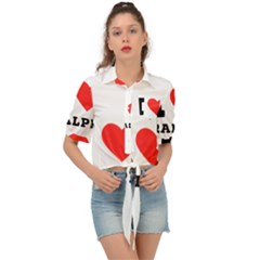 I Love Ralph Tie Front Shirt  by ilovewhateva