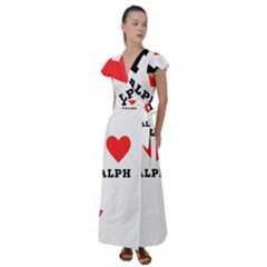 I Love Ralph Flutter Sleeve Maxi Dress by ilovewhateva