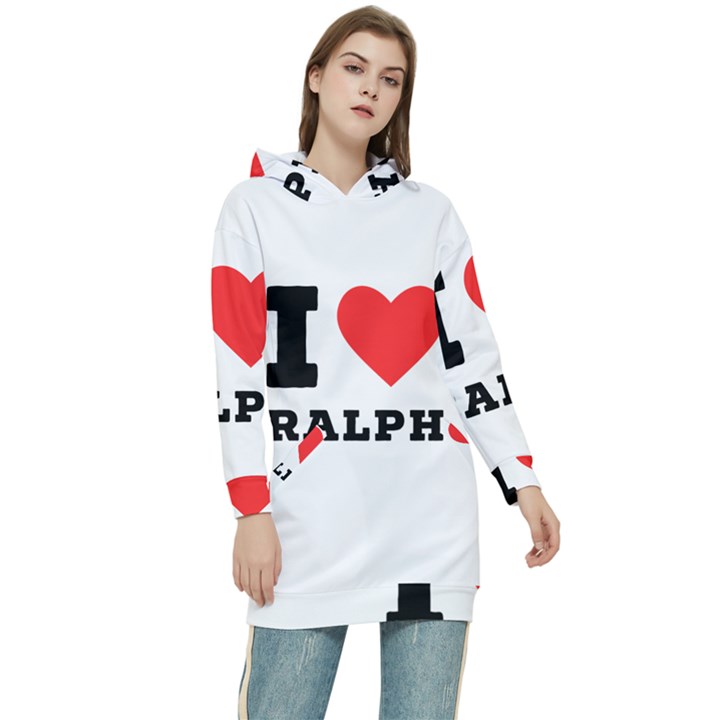 I love ralph Women s Long Oversized Pullover Hoodie