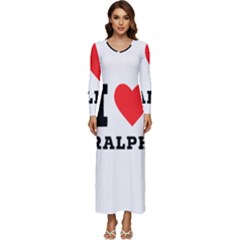 I Love Ralph Long Sleeve Longline Maxi Dress by ilovewhateva