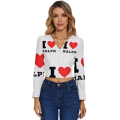 I Love Ralph Long Sleeve V-neck Top by ilovewhateva