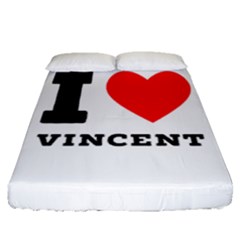 I Love Vincent  Fitted Sheet (queen Size)