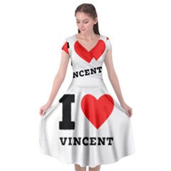 I Love Vincent  Cap Sleeve Wrap Front Dress by ilovewhateva