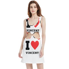 I Love Vincent  Velour Cutout Dress by ilovewhateva