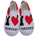 I love Vincent  Kids  Canvas Slip Ons View1