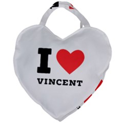 I Love Vincent  Giant Heart Shaped Tote by ilovewhateva