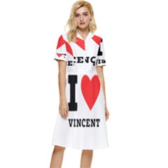 I Love Vincent  Button Top Knee Length Dress by ilovewhateva