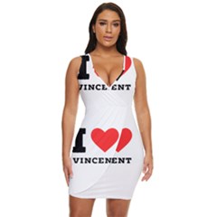 I Love Vincent  Draped Bodycon Dress by ilovewhateva