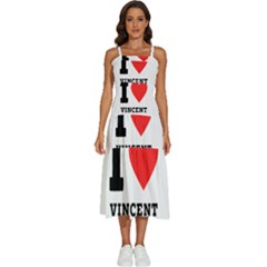 I Love Vincent  Sleeveless Shoulder Straps Boho Dress