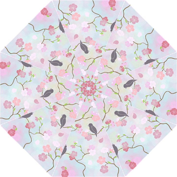 Birds Blossom Seamless Pattern Golf Umbrellas