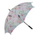 Birds Blossom Seamless Pattern Golf Umbrellas View2