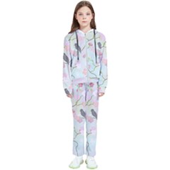 Birds Blossom Seamless Pattern Kids  Tracksuit