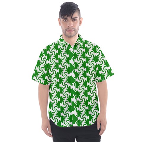 Candy Illustration Pattern Men s Short Sleeve Shirt by GardenOfOphir