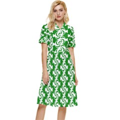 Candy Illustration Pattern Button Top Knee Length Dress by GardenOfOphir