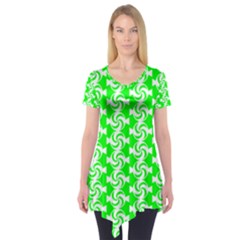 Candy Illustration Pattern Short Sleeve Tunic  by GardenOfOphir