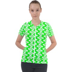 Candy Illustration Pattern Short Sleeve Zip Up Jacket by GardenOfOphir