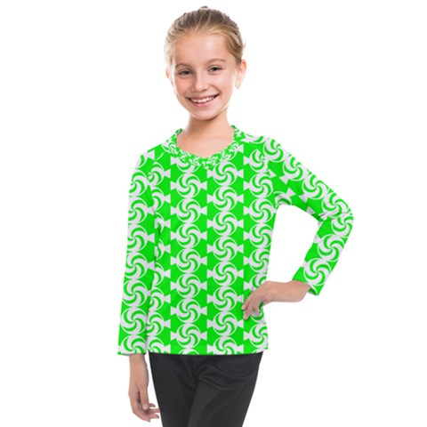 Candy Illustration Pattern Kids  Long Mesh Tee by GardenOfOphir