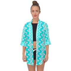 Candy Illustration Pattern Open Front Chiffon Kimono