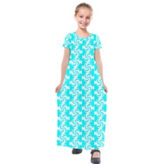 Candy Illustration Pattern Kids  Short Sleeve Maxi Dress by GardenOfOphir