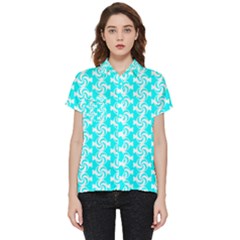 Candy Illustration Pattern Short Sleeve Pocket Shirt by GardenOfOphir