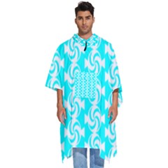 Candy Illustration Pattern Men s Hooded Rain Ponchos