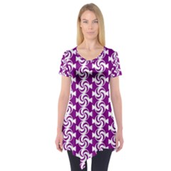 Candy Illustration Pattern Short Sleeve Tunic  by GardenOfOphir