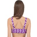 Candy Illustration Pattern Cage Up Bikini Top View2