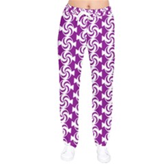 Candy Illustration Pattern Women Velvet Drawstring Pants by GardenOfOphir