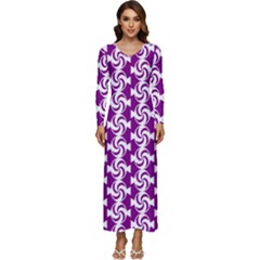 Candy Illustration Pattern Long Sleeve Longline Maxi Dress by GardenOfOphir