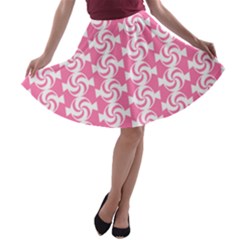 Cute Candy Illustration Pattern For Kids And Kids At Heart A-line Skater Skirt by GardenOfOphir