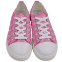 Pink Gerbera Daisy Vector Tile Pattern Women s Low Top Canvas Sneakers View1